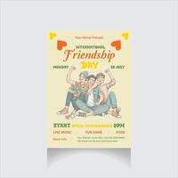 friends day flyer vector