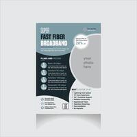 broadband internet flyer vector