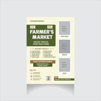 farmers market flyer vector