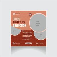 Furniture Social Media post vector