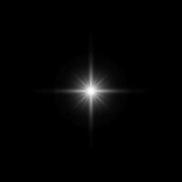 Glare star on black. Light flashes. Vector transparent elements with glow effect