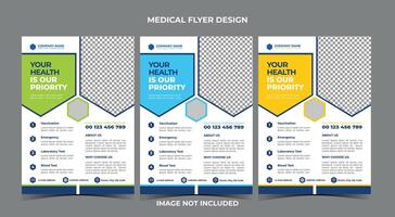 Medical and Healthcare Flyer Design Template vector