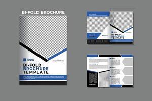 Corporate Bifold Brochure Design Template vector