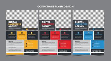 plantilla de diseño de volante de negocios corporativos vector