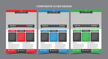 plantilla de diseño de volante de negocios corporativos vector