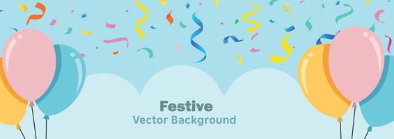 Creative festive vector background with balloons in the sky for banners, cards, flyers, social media wallpapers, etc.