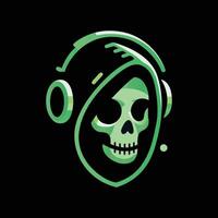 Gaming Logo Skull Hacker Sports Logo Design vector