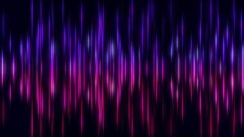 Abstract colorful background with bright neon rays and glowing lines. neon particle lines or light stripes go up and down. Seamless looping animation video