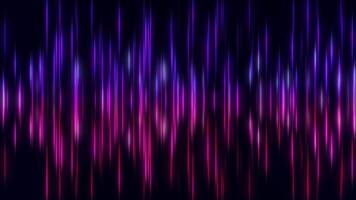 Abstract colorful background with bright neon rays and glowing lines. neon particle lines or light stripes go up and down. Seamless looping animation video