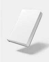 AI generated blank white book cover for mockup. isolated background . Generative AI photo