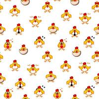 Seamless pattern with the chicks. Vector cartoon pattern