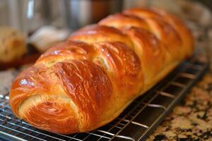 AI generated freshly baked bread . ai generated photo