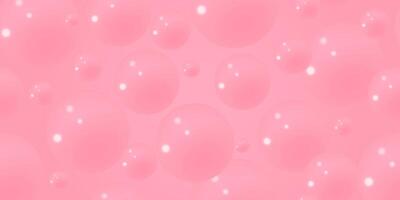 Bubbles on pink background. Abstract bubble background. 3d texture of liquid with blobs. Seamless pattern . Vector illustration.