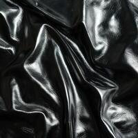 AI generated Shiny black leather for background. AI photo