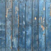 AI generated Texture of Wood blue panel for background. AI photo