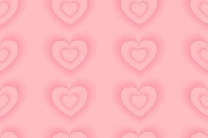 Pink seamless pattern with hearts. y2k background romantic for valentine's day. vector