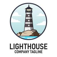 Lighthouse Base Logo Editable Vector