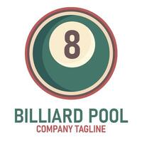 Billiard Pool Base Logo Editable Vector