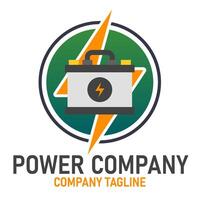 eléctrico poder empresa base logo editable vector