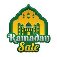 Islamic Ramadan sale label badge banner template design background vector