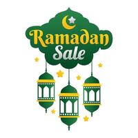 Islamic Ramadan sale label badge banner template design background vector