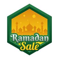 Islamic Ramadan sale label badge banner template design background vector