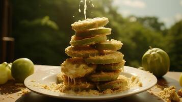 AI generated Apple rings fried in batter photo