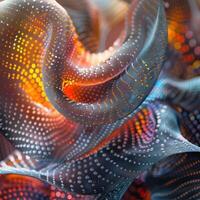 AI generated Abstract 3d wave image,  abstract seamless pattern photo