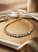 AI generated Diamond jewelry luxury and fashion jewelry. ai generative photo