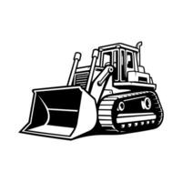 silueta de excavadora construcción vehículo ilustración vector