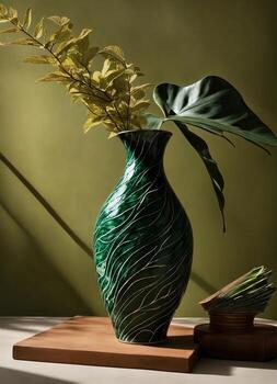 ai generado antiguo Clásico arcilla maceta con un hermosa modelo. ai generativo foto