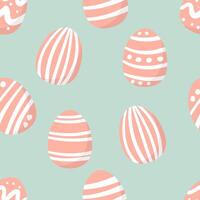 Vector Illustration Of Pastel Easter Eggs With Pattern