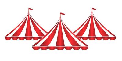 Circus tent icon or logo. Carnival, festival, fair marquee top sign. Funfair symbol. vector