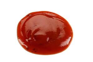 Ketchup sauce isolated on white background with copy space for text or images. Spices and herbs. Close-up shot. photo