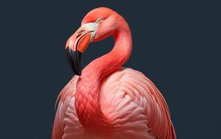 AI Generative American Flamingo bird photography photo