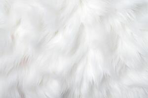 Soft and fluffy white fur, perfect for a cozy background or texture. Generative AI photo