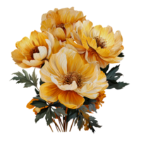 Beautiful yellow flowers,generated ai. png