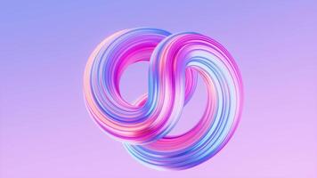 Abstract gradient curve video, 3d rendering. video