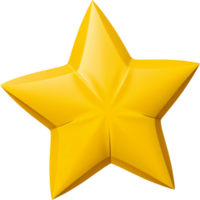 AI generated Realistic yellow star. AI Generative png