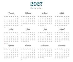 calendario, para, 2024,2025,2026,2027,2028,2029,2030, 2031, aislado en un blanco fondo, calendario 2024, semana empieza en domingo escritorio calendario 2024 modelo diseño, oficina calendario 2024, semana empieza vector