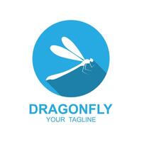 Dragonfly illustration icon design template vector photo