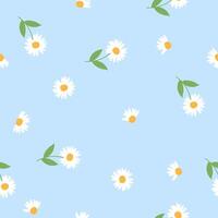 Cute hand drawn spring summer flower bees honey Bright pattern fabric cloth wallpaper wrap paper. vector