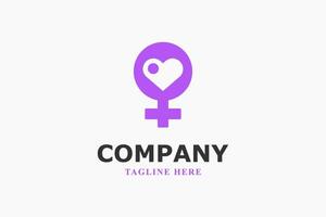 female love shape icon logo vector