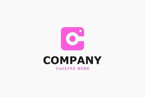 letter c and beauty camera modern logo vector