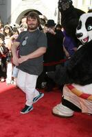 Jack negro llegando a el kung fu panda misterios de el furioso cinco DVD debut a de gaumán chino teatro en los ángeles, California en noviembre 9, 2008 foto