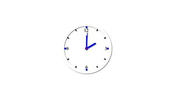 clock icon with moving arrows in 12 hour loop. Stopwatch animation video