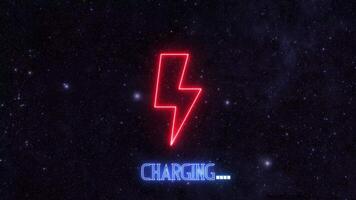 Battery charging icon animation video