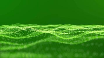 digital dynamic particle waves with light motion lights background, data flow, cyber technology video