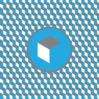 Blue Cube Pattern Background vector