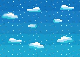 Sky Night Pixelation Background vector